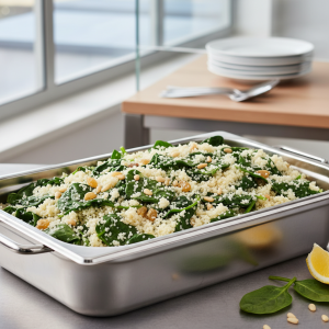 Semoule aux épinards frais - Recette restauration collective