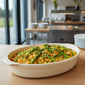 Semoule façon risotto aux légumes - Recette restauration collective