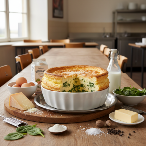 Soufflé aux épinards - Recette restauration collective