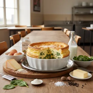 Soufflé aux épinards - Recette restauration collective