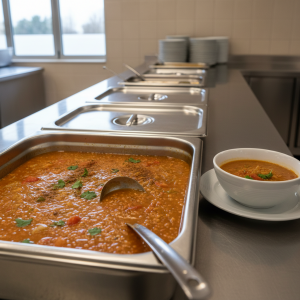 Soupe aux lentilles corail - Recette restauration collective