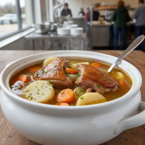 Soupe de canard aux navets - Recette restauration collective