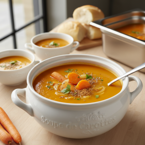 Soupe de carottes - Recette restauration collective
