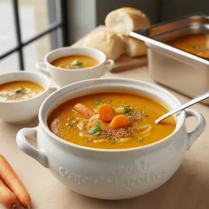 Soupe de carottes - Recette restauration collective