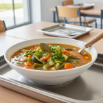 Soupe de légumes du potager - Recette restauration collective