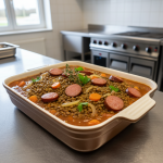 Soupe de lentilles à la saucisse - Recette restauration collective