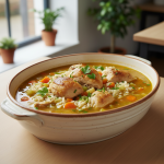 Soupe de volaille au riz - Recette restauration collective