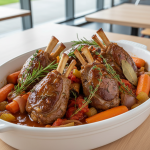 Souris d'agneau braisée au thym - Recette restauration collective