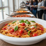 Spaghetti à la sauce tomate et basilic - Recette restauration collective