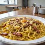 Tagliatelles carbonara - Recette restauration collective