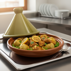 Tajine d'agneau aux artichauts - Recette restauration collective