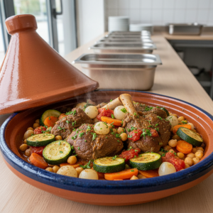 Tajine d'agneau aux légumes - Recette restauration collective