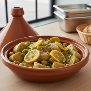 Tajine d'artichauts au citron confit - Recette restauration collective