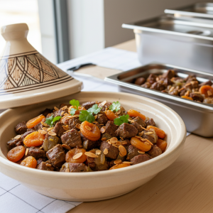 Tajine de veau aux abricots - Recette restauration collective