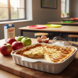 Tarte aux pommes à l'alsacienne - Recette restauration collective