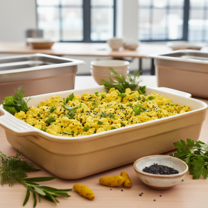 Tofu brouillé aux herbes - Recette restauration collective