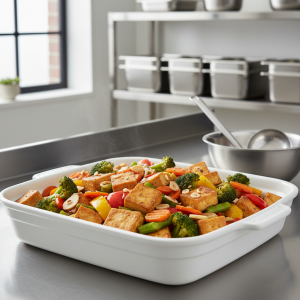 Tofu sauté aux légumes - Recette restauration collective