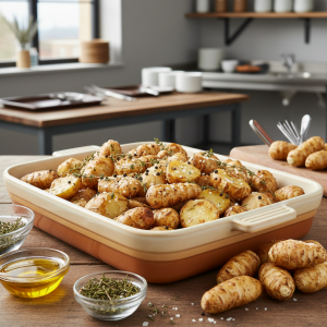 Topinambours rôtis au thym - Recette restauration collective