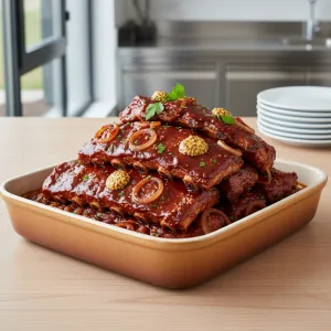 Travers de porc à la texane - Recette restauration collective