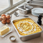 Œufs brouillés nature à la crème fraîche - Recette restauration collective