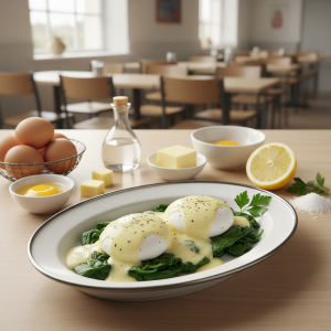 Œufs pochés classiques, sauce hollandaise légère - Recette restauration collective