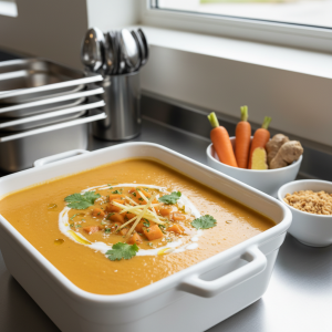 Velouté de carottes au gingembre - Recette restauration collective