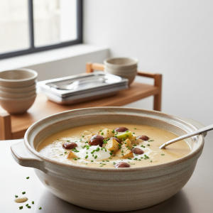 Velouté de céleri-rave aux châtaignes - Recette restauration collective