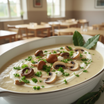 Velouté de champignons à la crème - Recette restauration collective