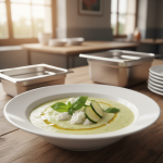 Velouté de courgettes au chèvre frais - Recette restauration collective