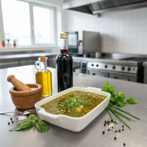 Vinaigrette à l'ail et aux herbes - Recette restauration collective