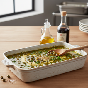 Vinaigrette aux câpres et cornichons - Recette restauration collective