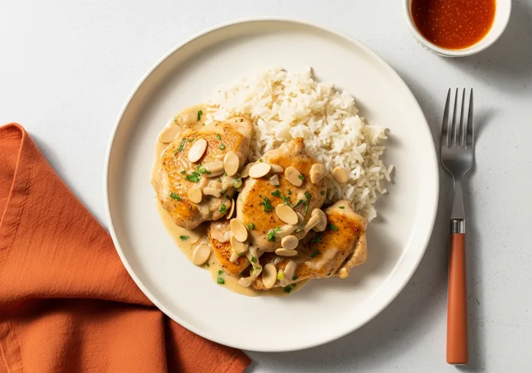 Sauté de volaille aux amandes