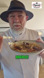 Réalisation en cuisine du plat, extraite de la vidéo du tournage.